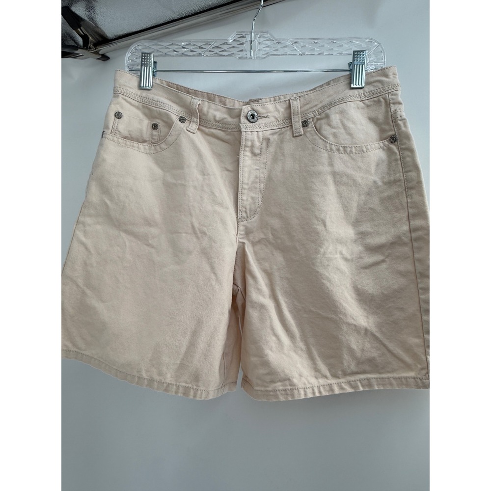 Vintage Faded Glory Womens Baggy Cotton Shorts Beige Tan Size 10‎ FGL17460K
